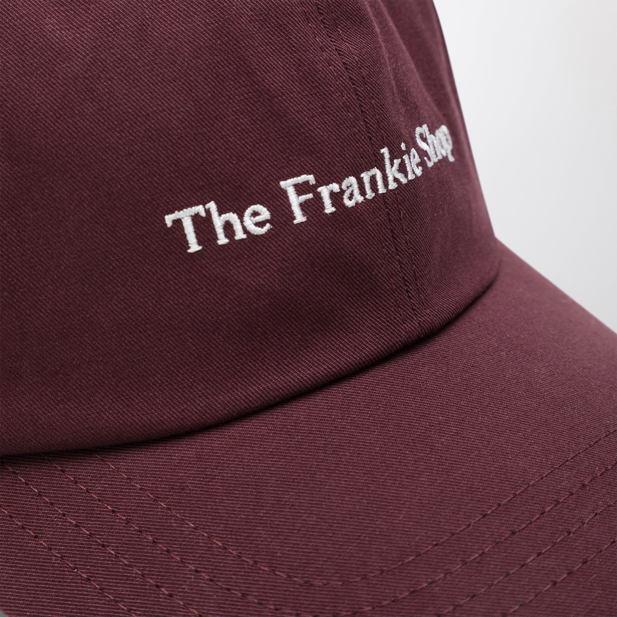 Frankie burgundy cotton baseball cap