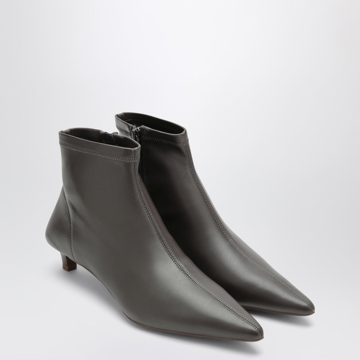 Brown Hailey leather ankle boots