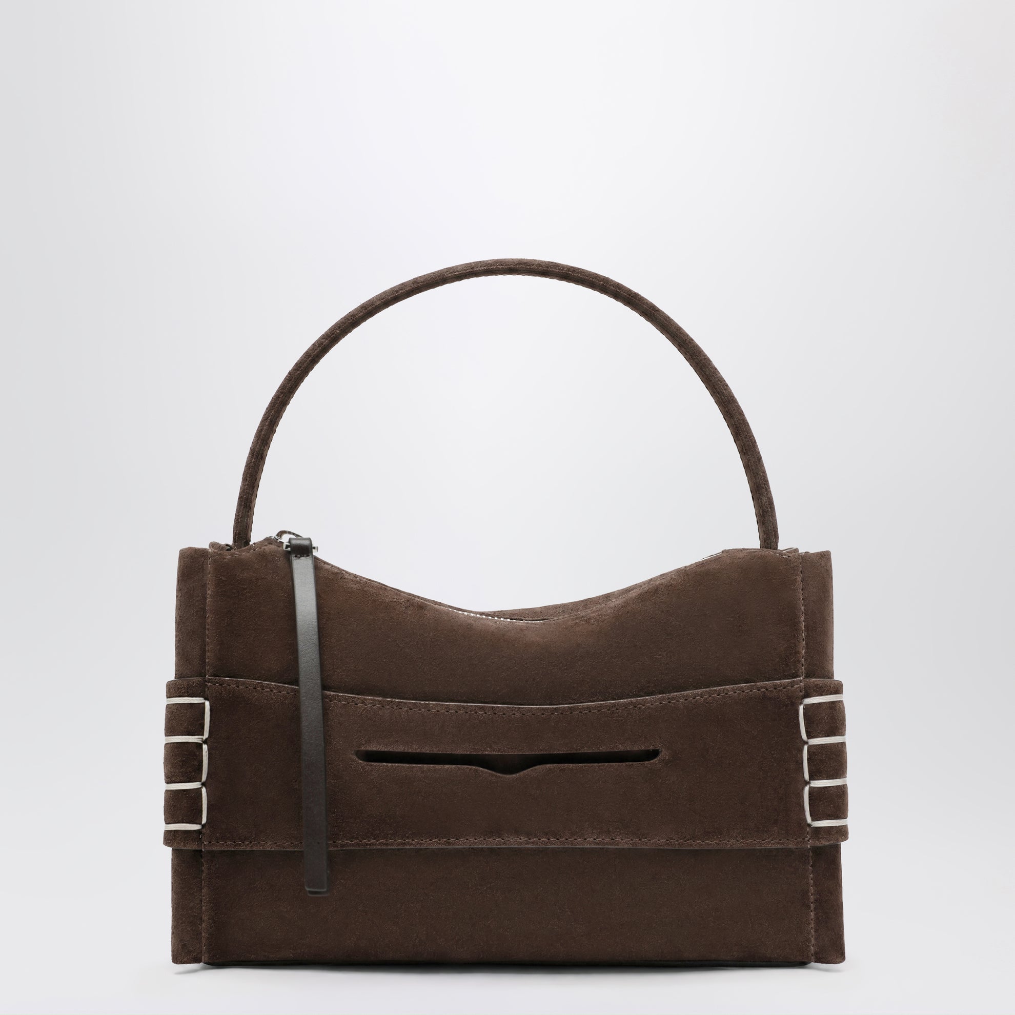 Borsa Loafer in pelle scamosciata marrone