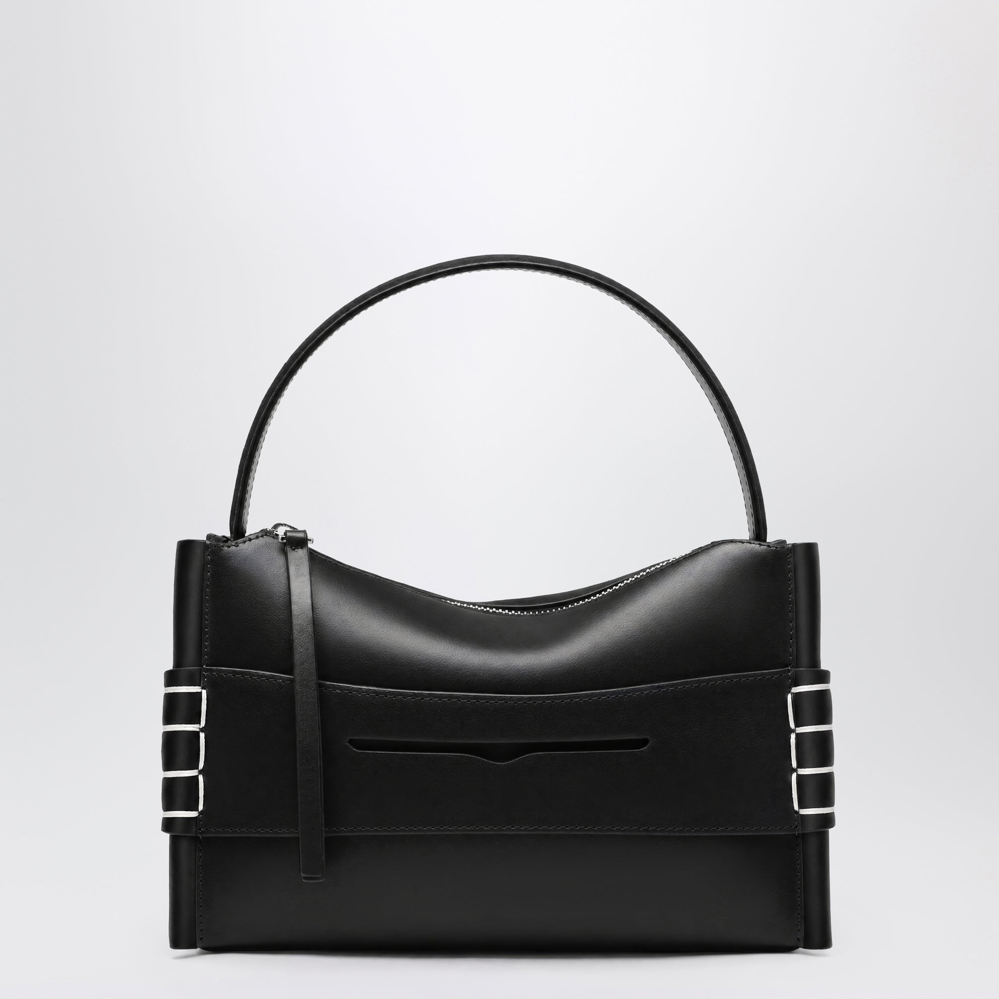 Handtasche Loafer aus Kalbsleder in Schwarz