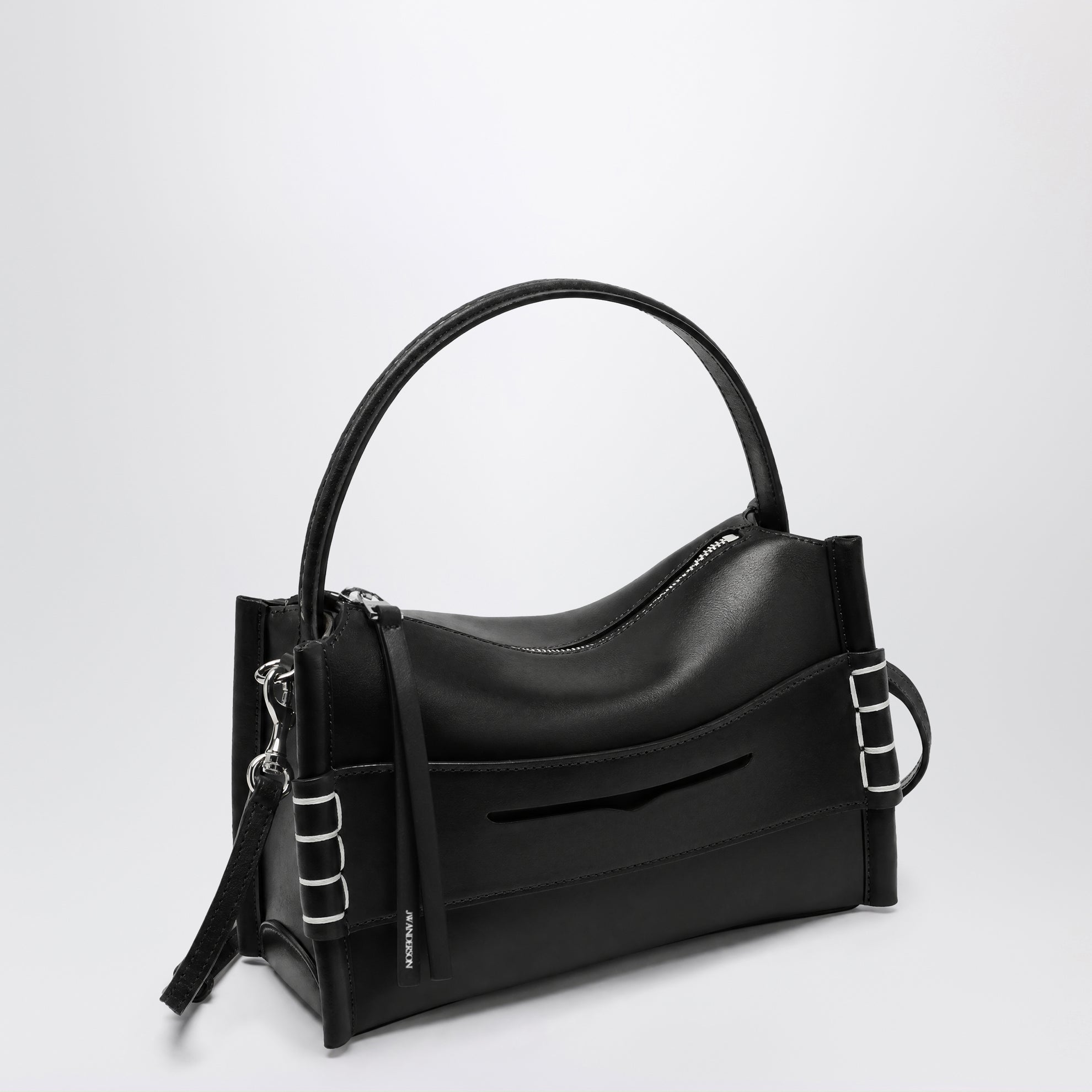 Handtasche Loafer aus Kalbsleder in Schwarz