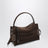 Kleine Loafer-Tasche aus braunem Veloursleder