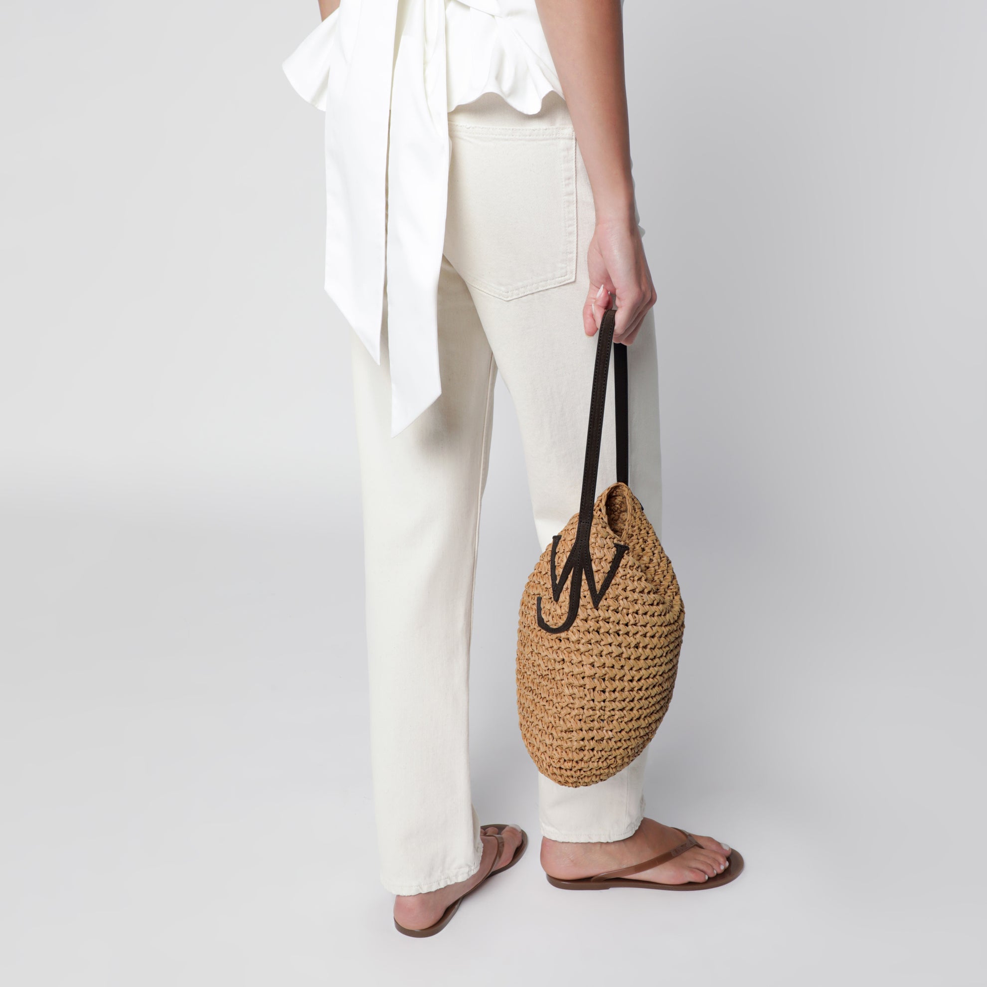 Grand sac Bulb en raphia naturel