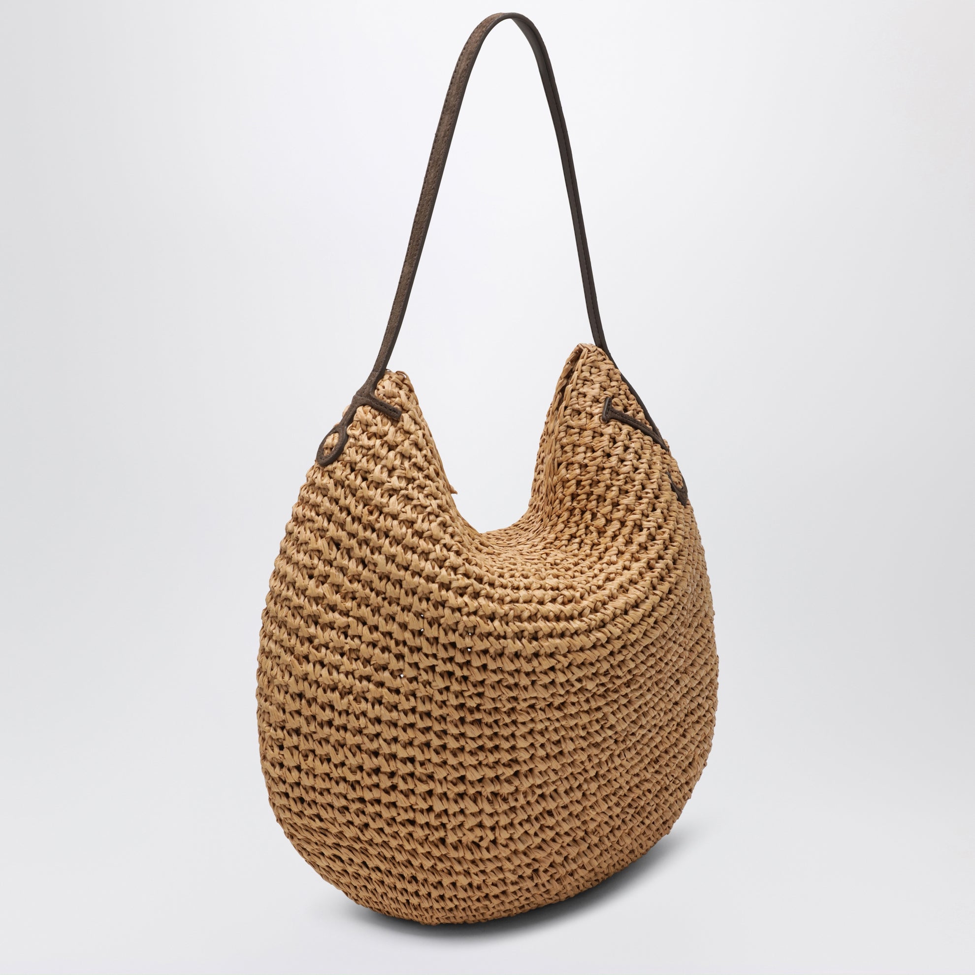 Grand sac Bulb en raphia naturel