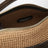 Borsa Loafer piccola in rafia naturale con dettagli marroni