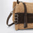 Borsa Loafer piccola in rafia naturale con dettagli marroni