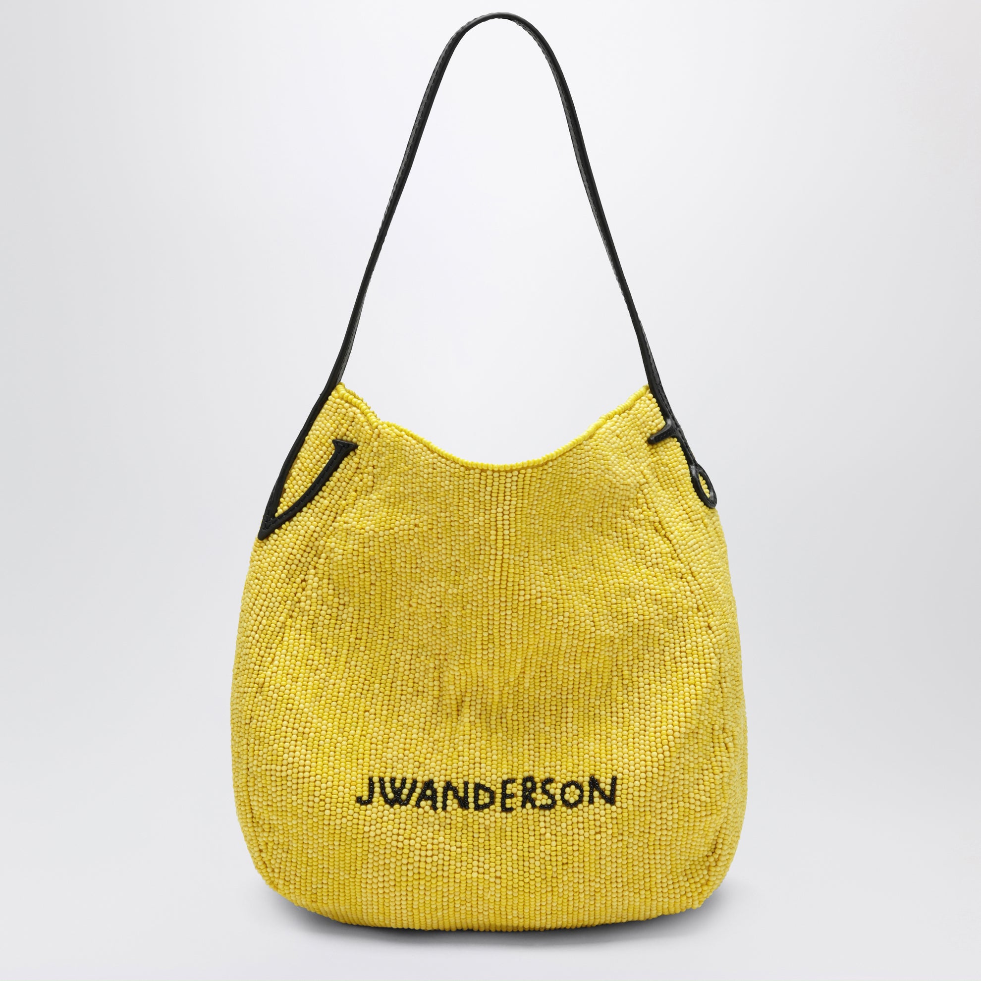 Borsa Bulb piccola in perline gialla