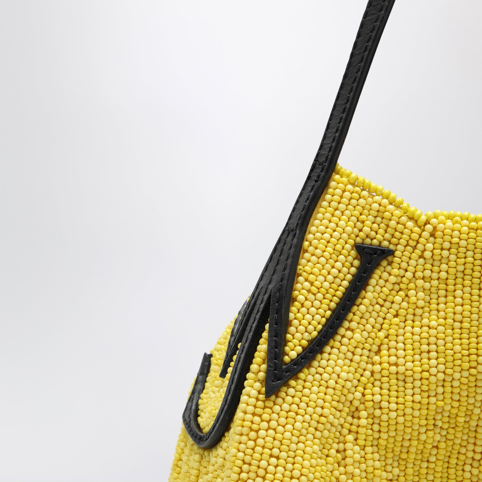 Borsa Bulb piccola in perline gialla