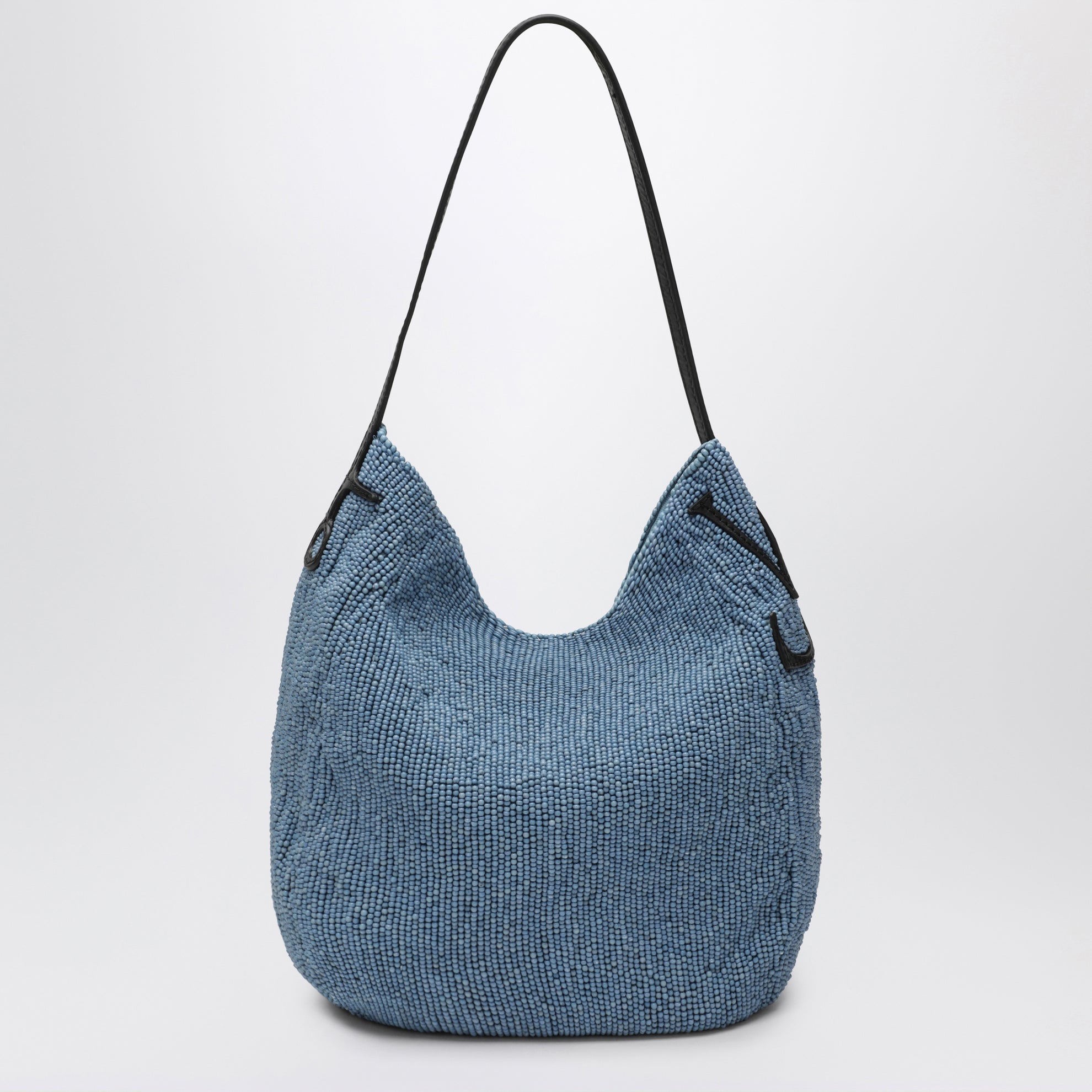Sac Bulb petit en perles bleues