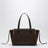 Elongated Loafer cabas bag in brown suede