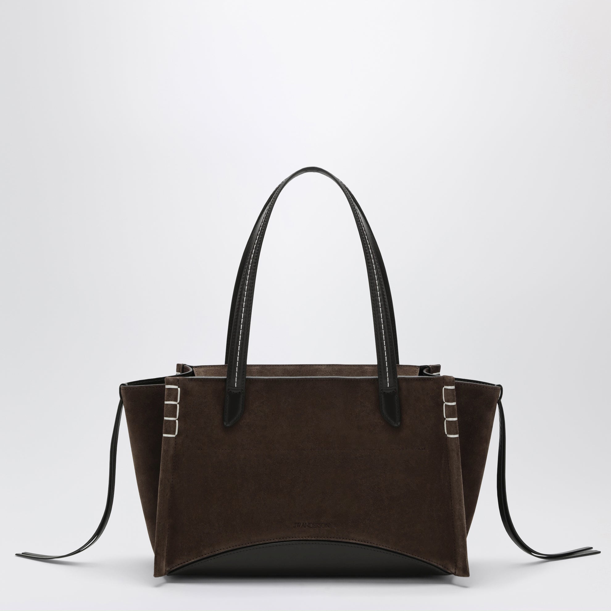 Elongated Loafer cabas bag in brown suede