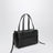 Borsa cabas Loafer allungata in pelle nera