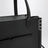 Borsa cabas Loafer allungata in pelle nera