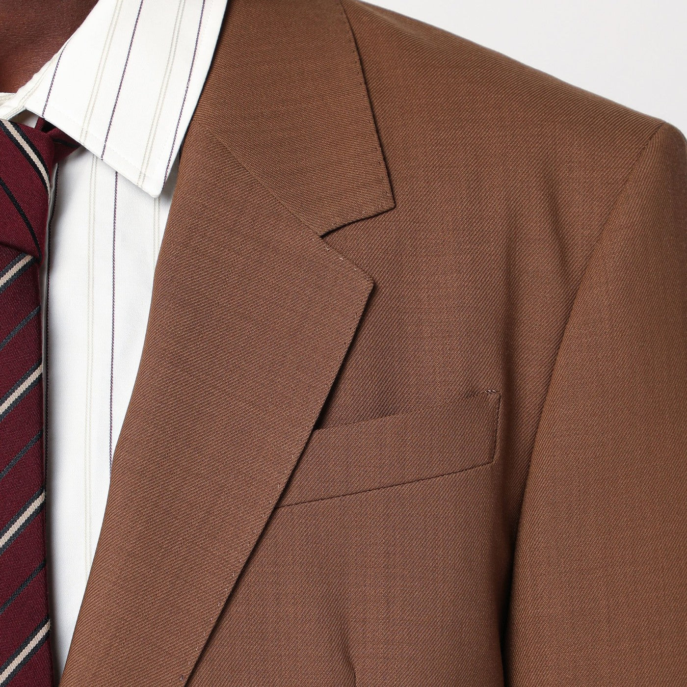 Giacca monopetto color nocciola in lana