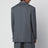 Blazer doppiopetto grigio carbone in lana vergine