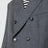 Blazer doppiopetto grigio carbone in lana vergine