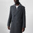 Grey double-breasted wool coat