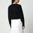 Cardigan cropped nero in cashmere
