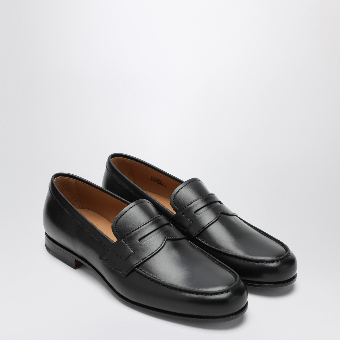Black leather Heswall loafers