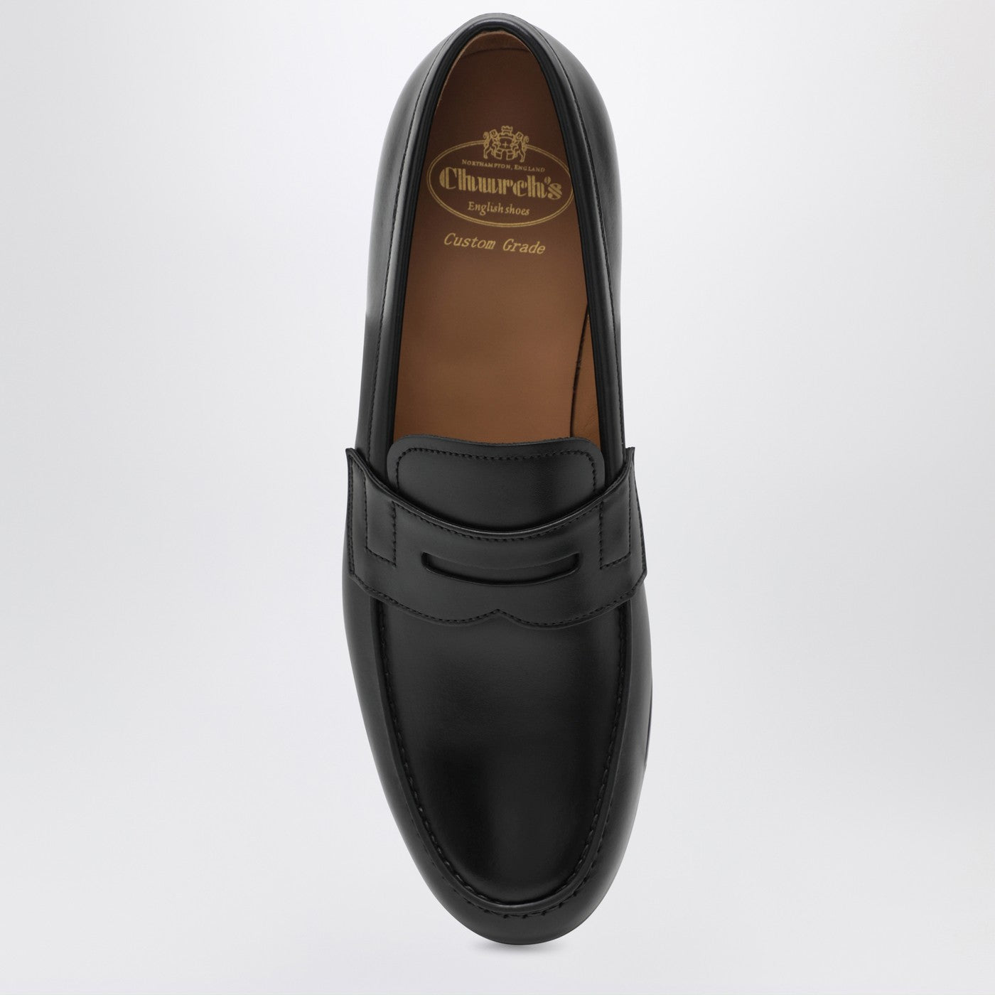 Black leather Heswall loafers