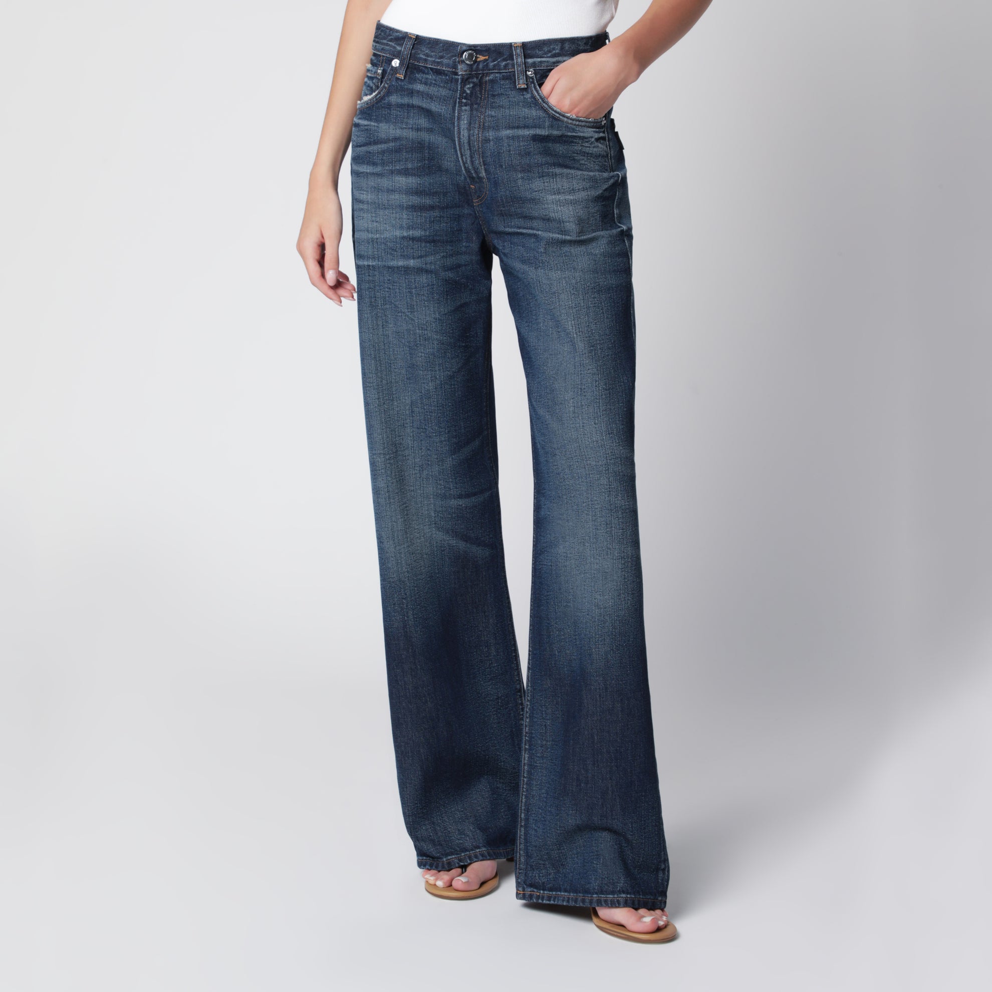 Jeans Korea blu scuro slavato