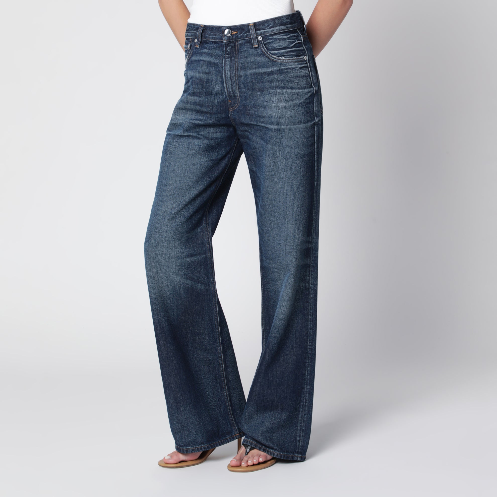 Jeans Korea blu scuro slavato