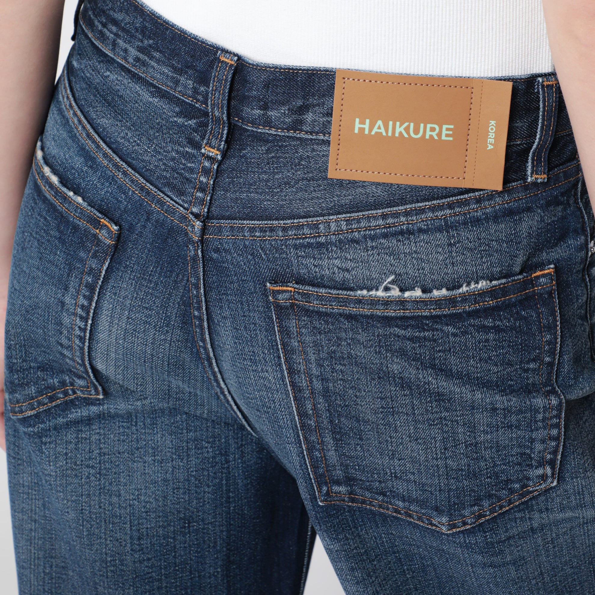 Jeans Korea blu scuro slavato