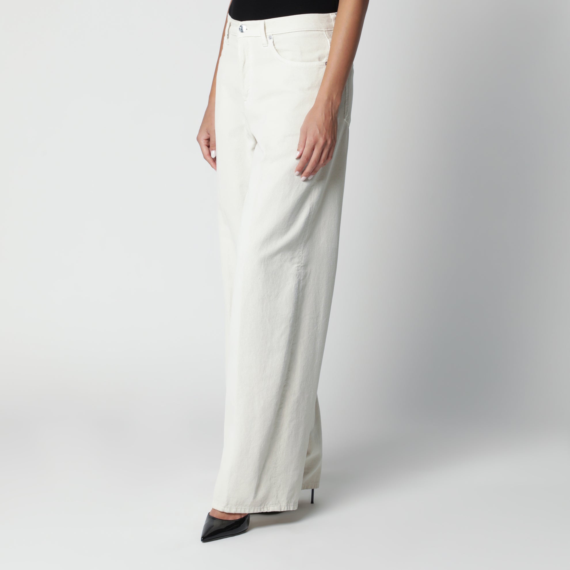 Bethany-Hose in Cremeweiß aus Cord