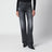 Schwarze Jeans mit geradem Bein aus Baumwolle