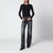 Schwarze Jeans mit geradem Bein aus Baumwolle