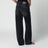 Jeans nero slavato con dettaglio zip