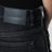Jeans nero slavato con dettaglio zip