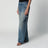 Weit geschnittene blaue Jeans mit Washed-Effekt