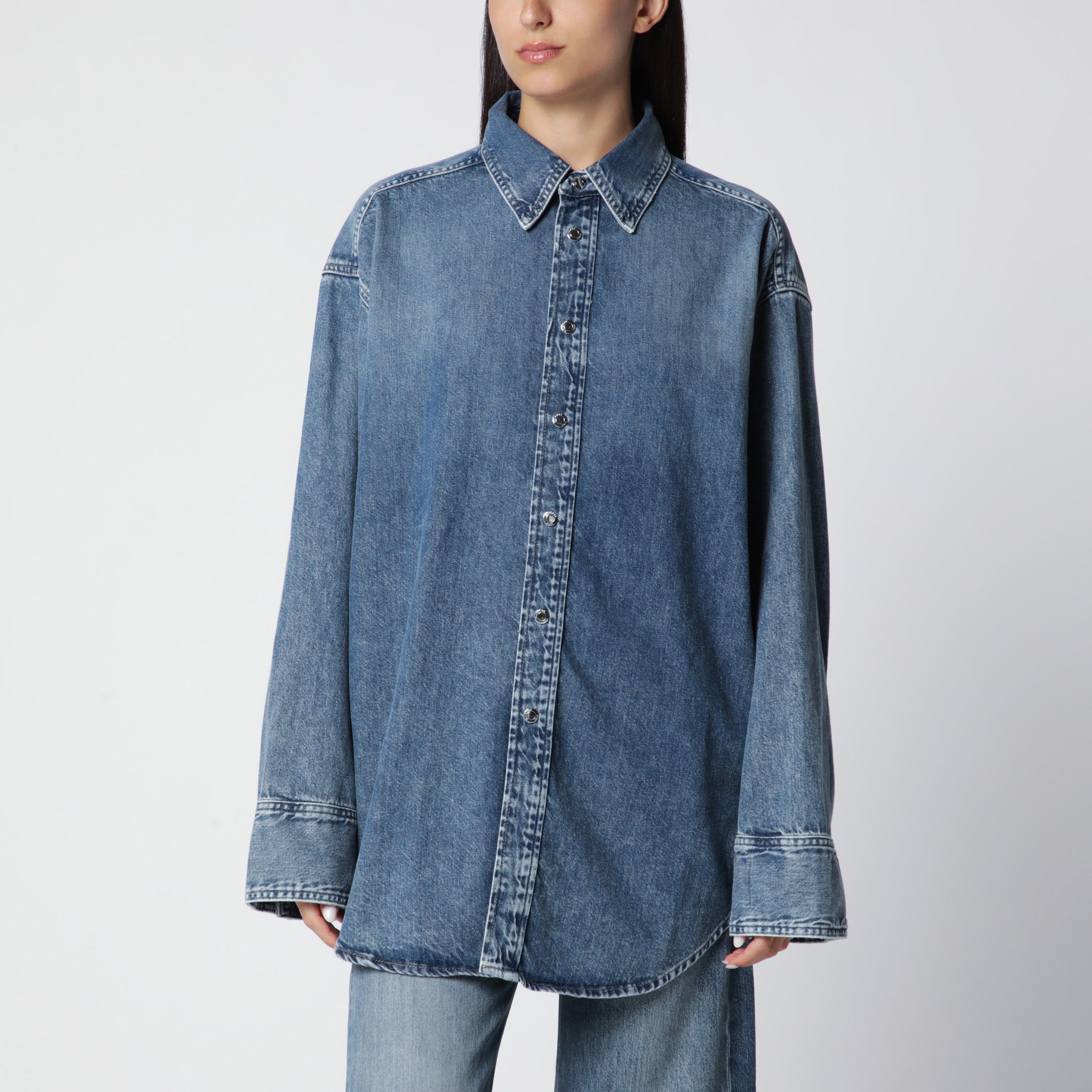 Camicia blu ryder in denim