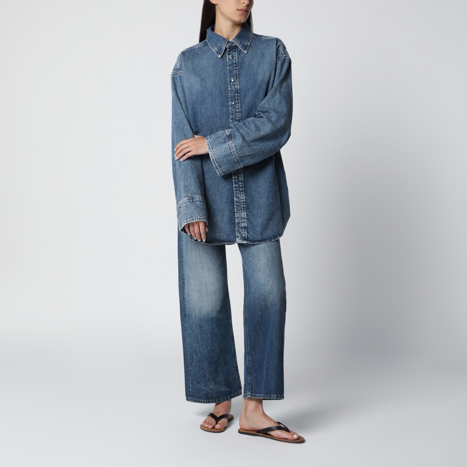 Camicia blu ryder in denim