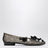 Ballerine Lily nere in PVC con fiori con perline