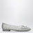 Ballerine Hibiscus argento in PVC con fiori con perline