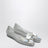 Ballerine Hibiscus argento in PVC con fiori con perline