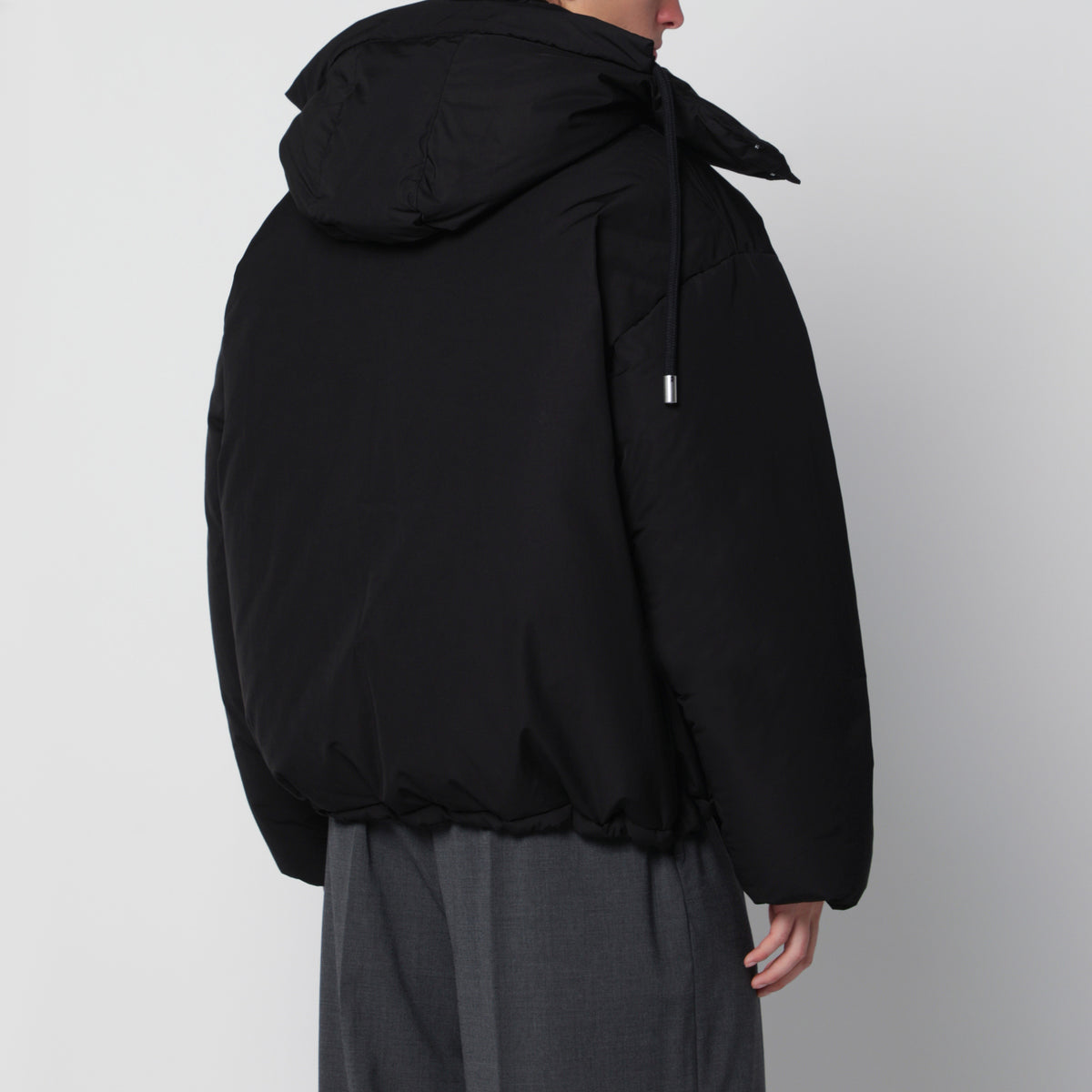 Veste matelassée noire en nylon et coton