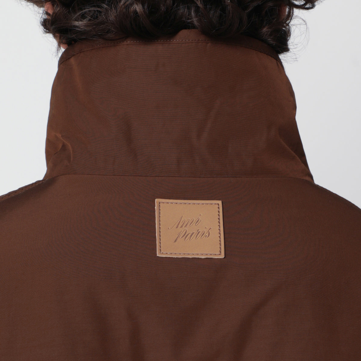Beige jacket in polyester and wool blend