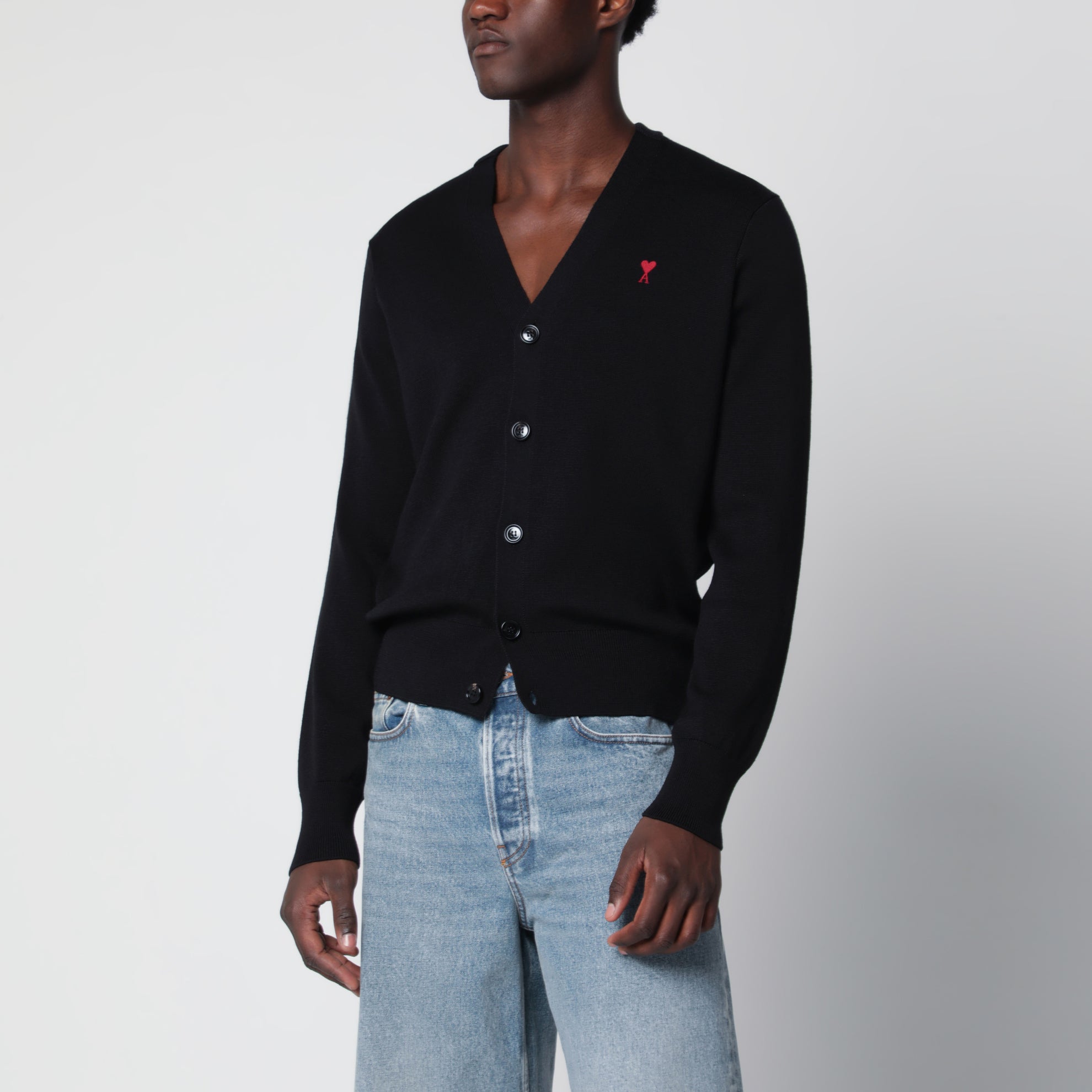 Ami De Coeur black wool cardigan