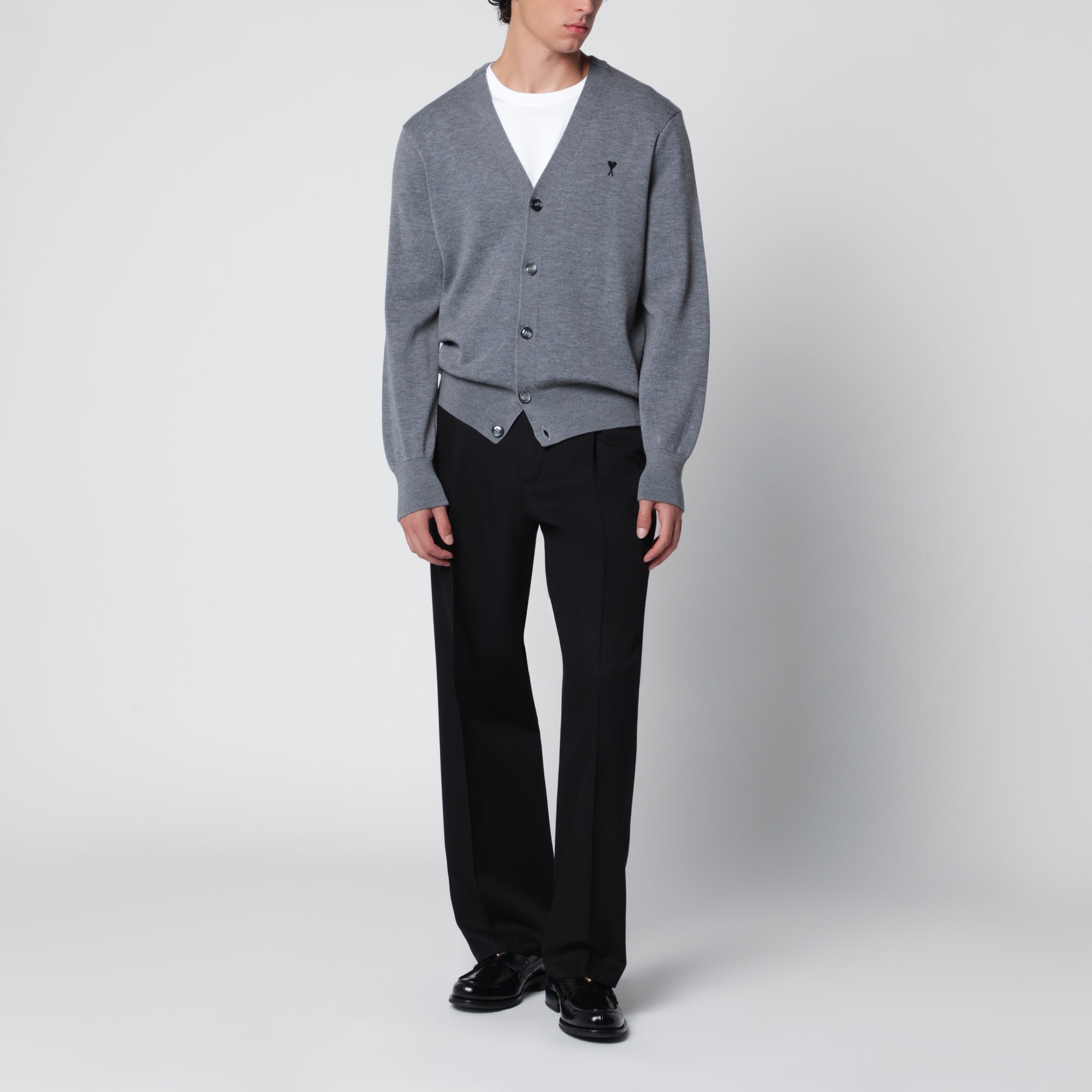 Cardigan Ami de Coeur gris en laine