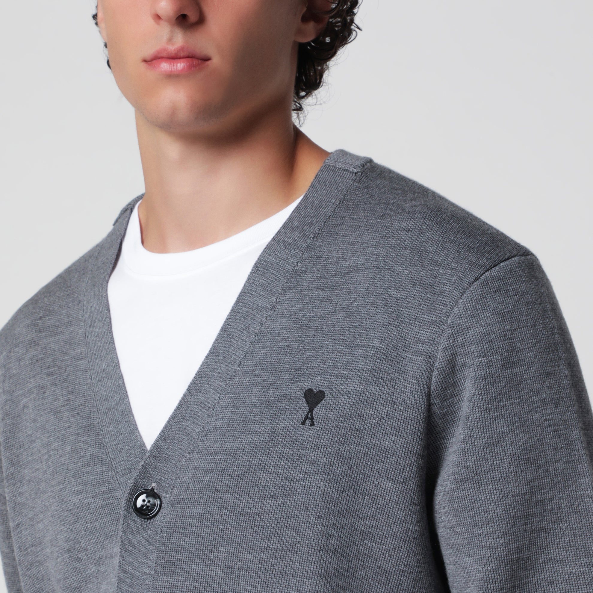 Cardigan Ami de Coeur gris en laine