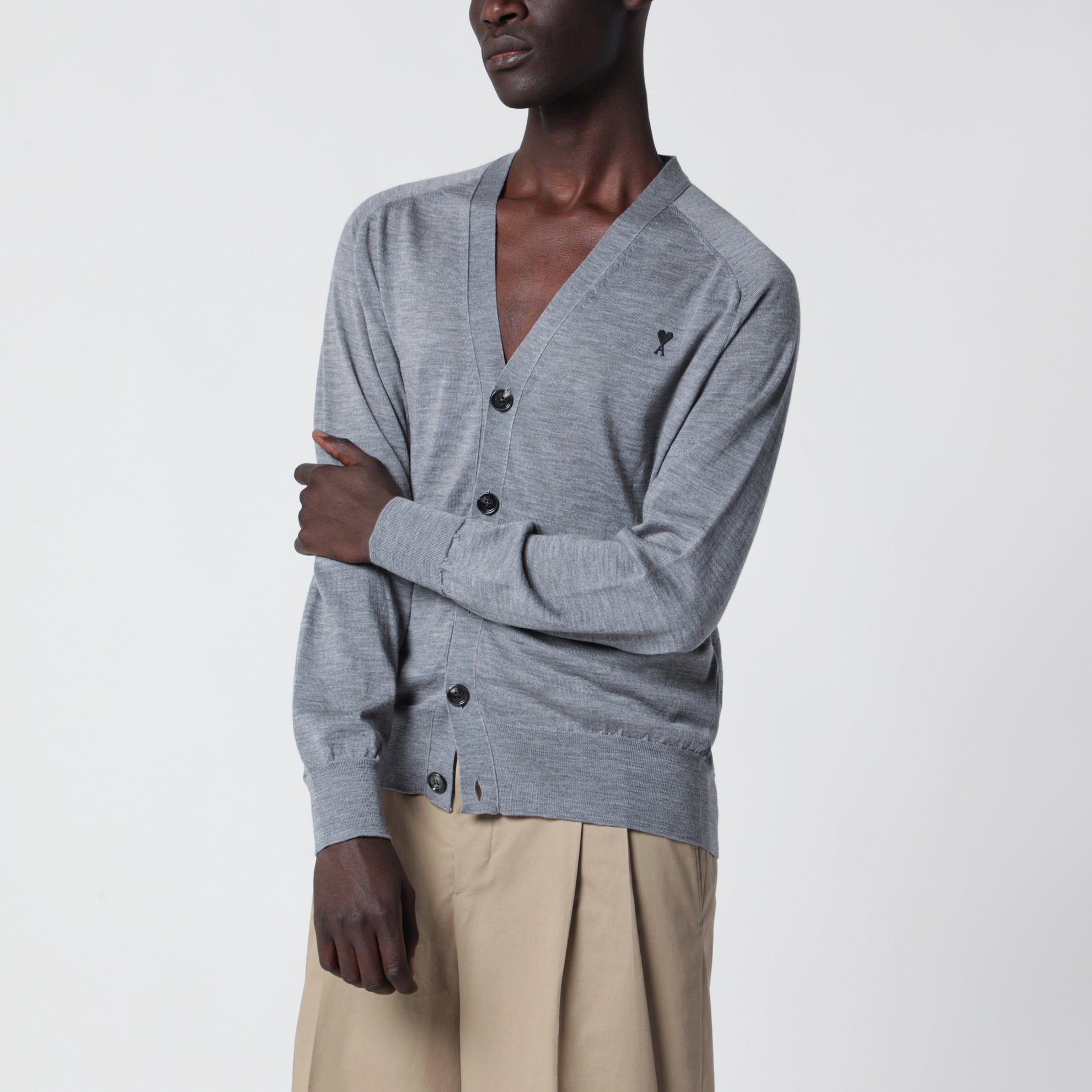 Grey Ami De Coeur cardigan in wool