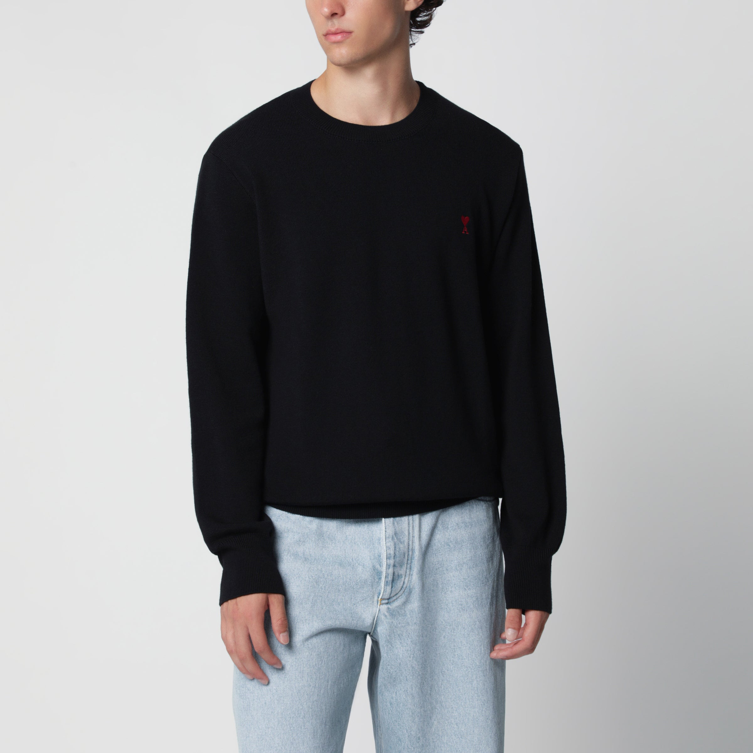 Ami Paris Black Ami De Coeur sweater | TheDoubleF