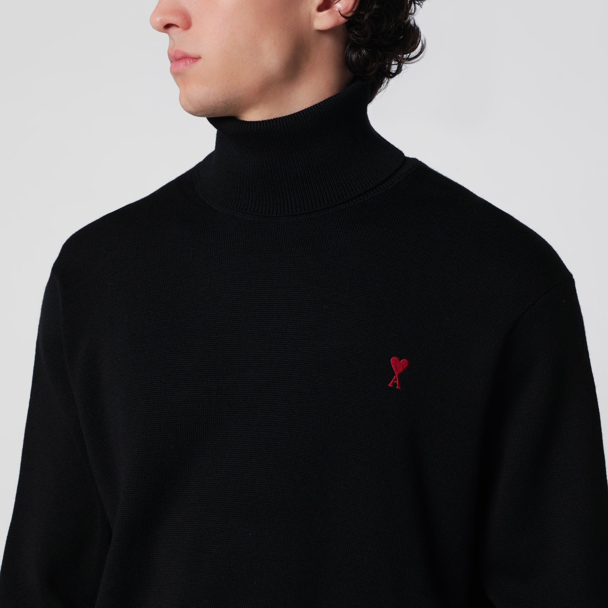 Pull col roulé Ami De Coeur noir