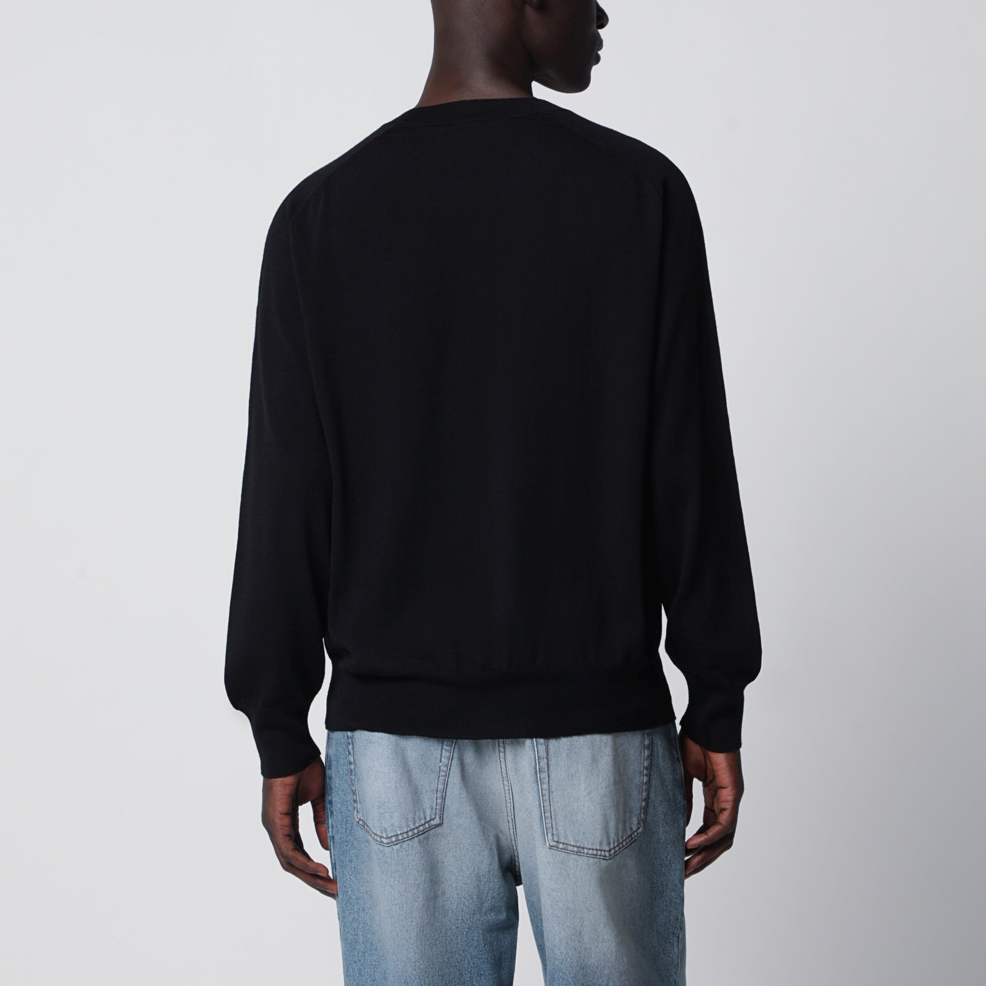 Schwarzer Ami de Coeur Wollpullover von Ami Paris