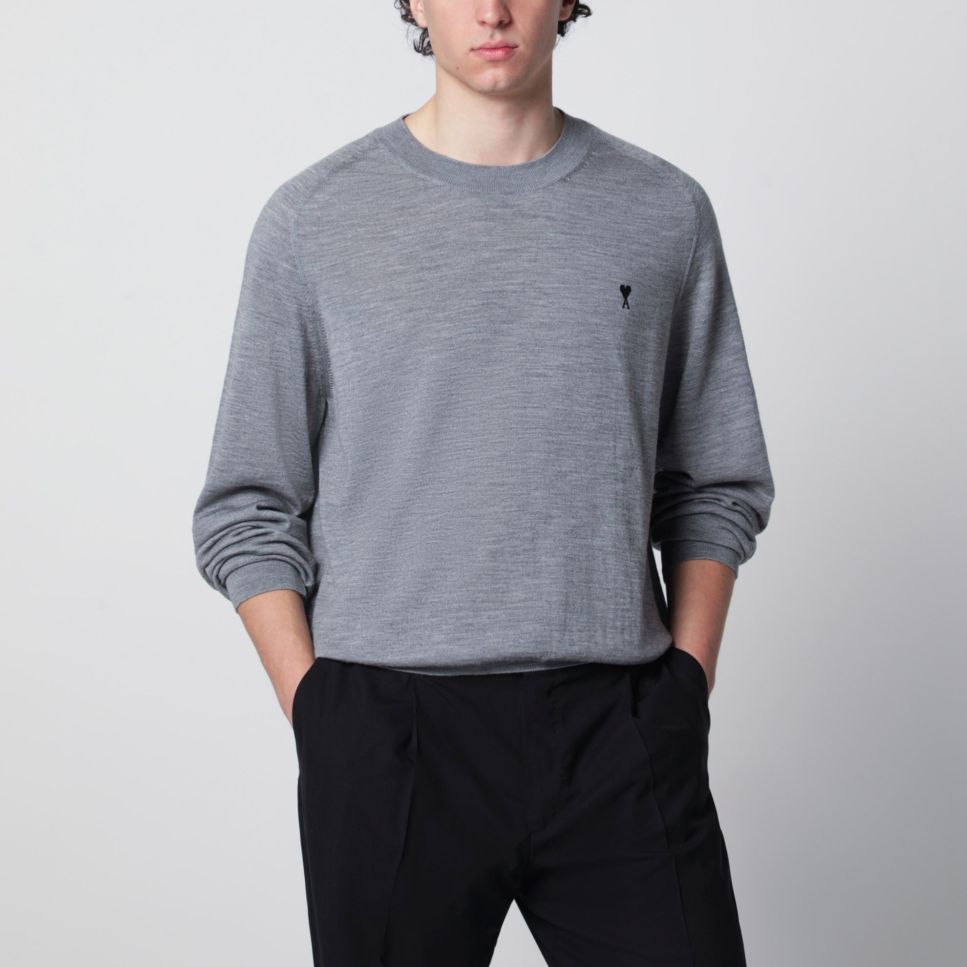 Grey wool Ami de Coeur sweater