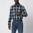 Gray and blue cotton flannel shirt