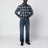 Gray and blue cotton flannel shirt